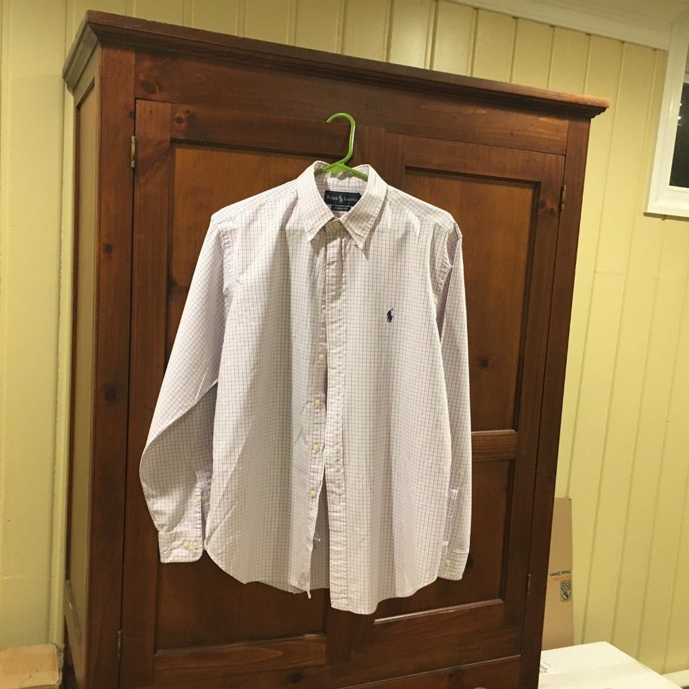 RL POLO SIZE 16.5/34-35 TATTERSALL CHECKED SHIRT